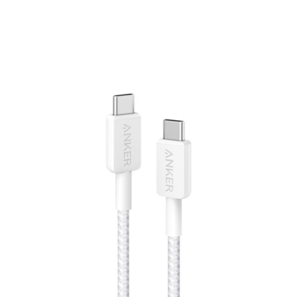 ANKER Kabl ANKER 322 USB-C to USB-C Cable 3ft Braided White