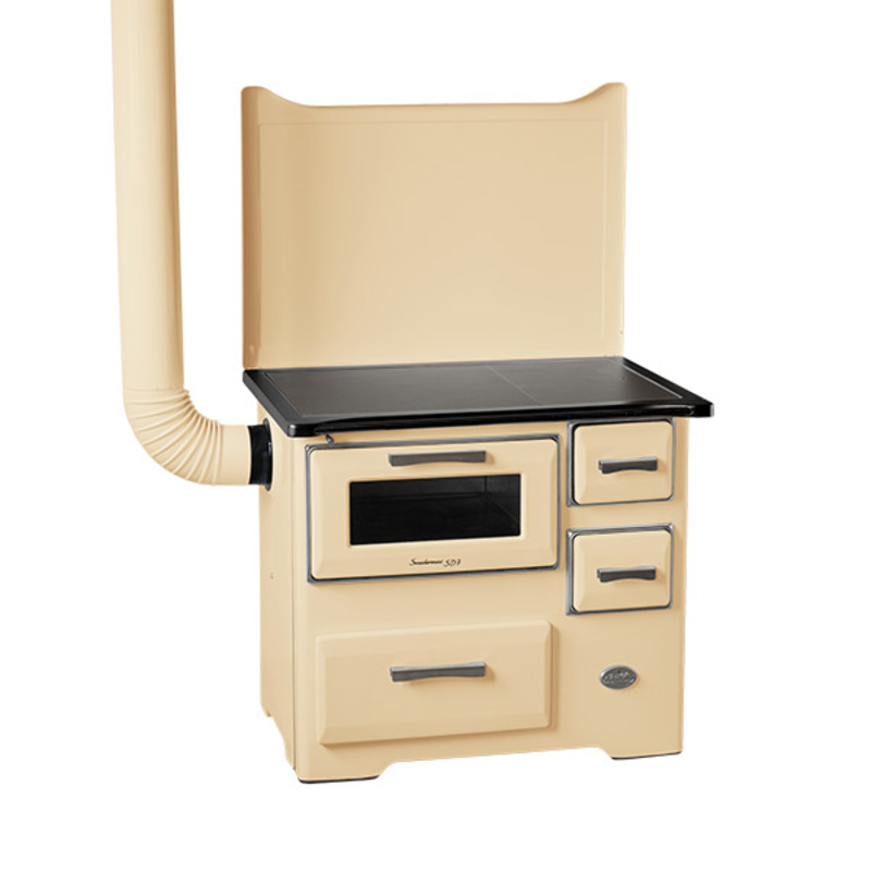 MBS Šporet na čvrsto gorivo MBS SD7 EM RS krem, levi