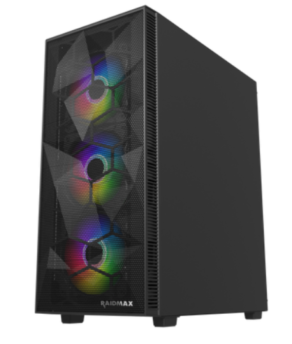 Raidmax Kuciste Raidmax Talos RGB window/4x 120mm/Crni/650W RX-650XT(B)/RT650RGB