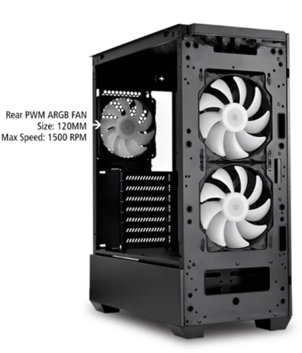 Lian Li Kućište Lian Li LANCOOL 205 Mesh C X Midi Tower, LANCOOL 205 MESH C X BLACK