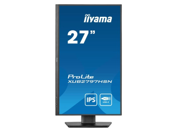iiyama Monitor 27″ Iiyama XUB2797HSN-B1 IPS 1920×1080/100Hz/1ms/HDMI/DP/USB/RJ45