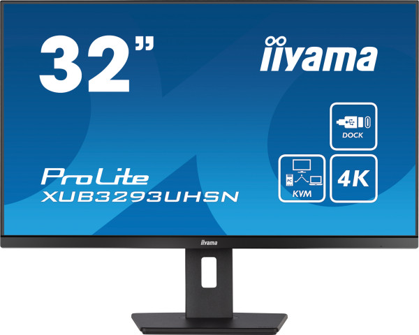 iiyama Monitor 31.5″ Iiyama XUB3293UHSN-B5 IPS 3840×2160/60Hz/4ms/HDMI/DP/USB/RJ45/zvuč