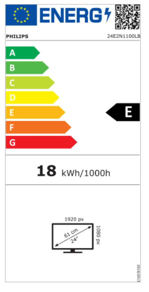 Philips Monitor 23.8″ Philips 24E2N1100LB/00 VA 1920×1080/100Hz/1ms/HDMI/VGA/VESA