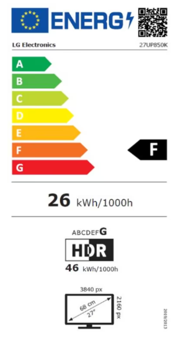 LG Monitor 27″ LG 27UP850K-W IPS 3840×2160/60Hz/5ms/2xHDMI/DP/USB/Pivot