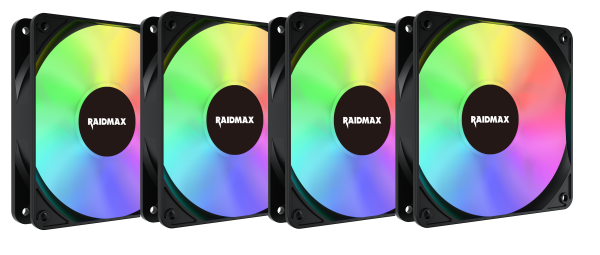 Raidmax Raidmax 4x 120mm X-AIR ARGB fans Crni, NVX120FBDC4