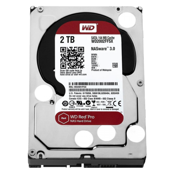 WD HDD WD 2TB WD2002FFSX 64MB 7200rpm Red Pro