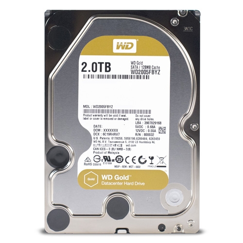 WD HDD WD 2TB 7200rpm 128MB WD2005FBYZ Gold