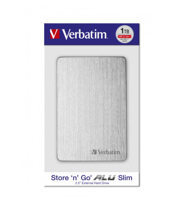 Verbatim HDD E2.5″ Verbatim 1TB USB 3.2 Store’n’Go 53663, Silver