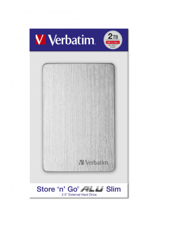 Verbatim HDD E2.5″ Verbatim 2TB USB 3.2 Store’n’Go 53666, Silver