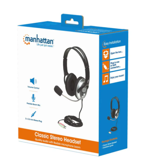 Manhattan Slušalice sa mikrofonom Manhattan Classic 175555, black