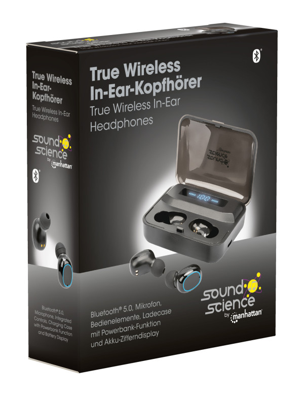 Manhattan Slušalice TWS Manhattan 180382 Bluetooth 5.0 crne