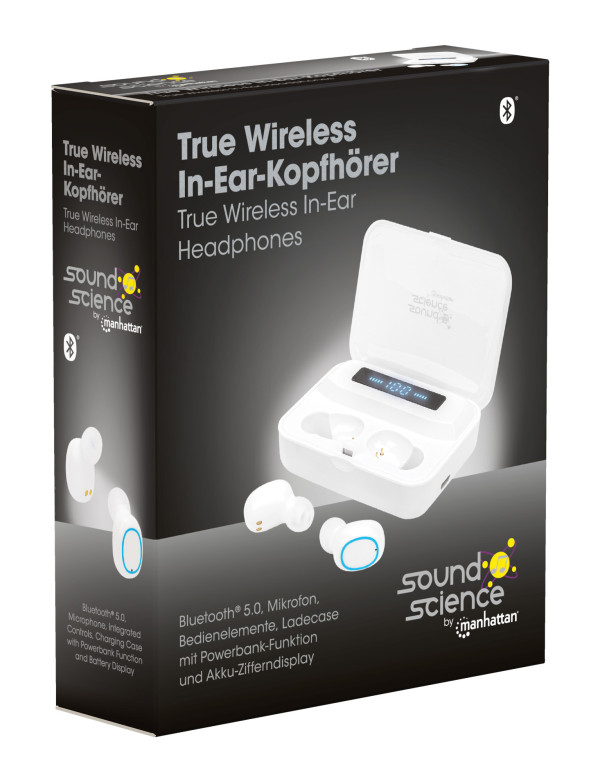 Manhattan Slušalice TWS Manhattan 180399 Bluetooth 5.0 bele