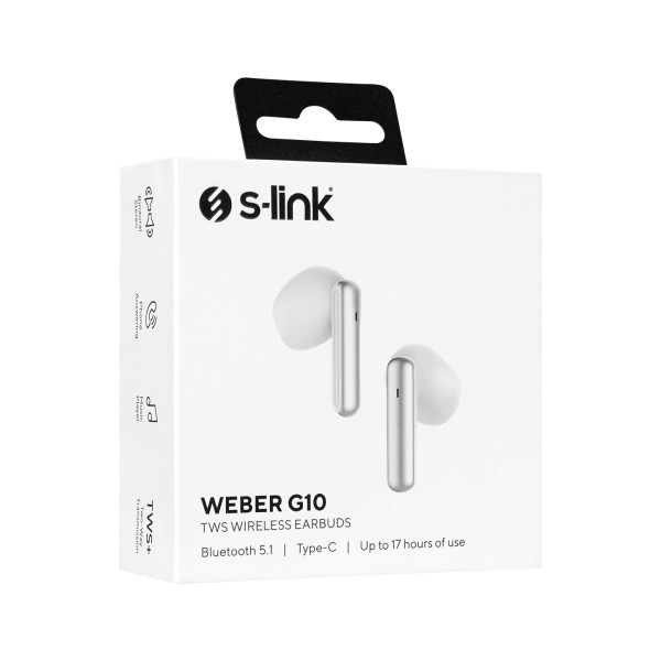 S-link Slušalice sa mikrofonom S-Link Weber G10 TWS Bluetooth 5.1 bele