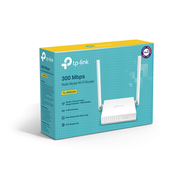 TP-Link LAN Router TP-LINK TL-WR820N WiFi/300Mb/s /1xWAN/2xLAN
