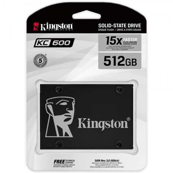 Kingston SSD Kingston 512GB SATA III SKC600/512G