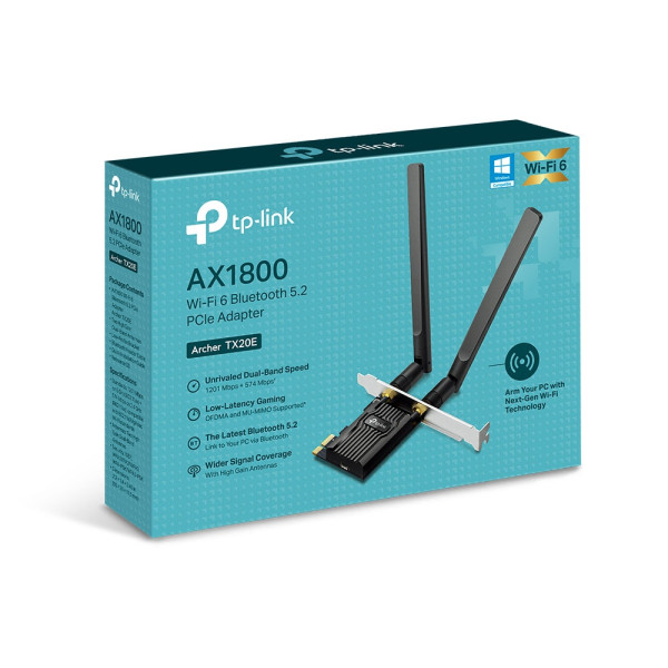 TP-Link LAN MK PCI-E TP-Link Archer TX20E WiFi AX1800/Bluetooth 5.2