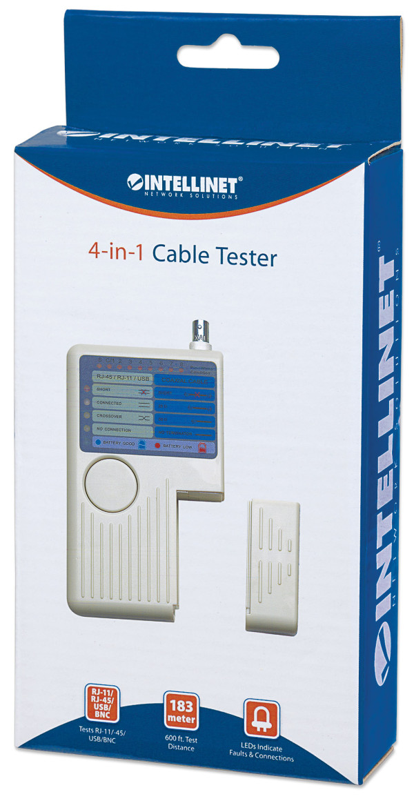 Intellinet Tester mrežni Intellinet 351911 RJ45/RJ11/USB/BNC