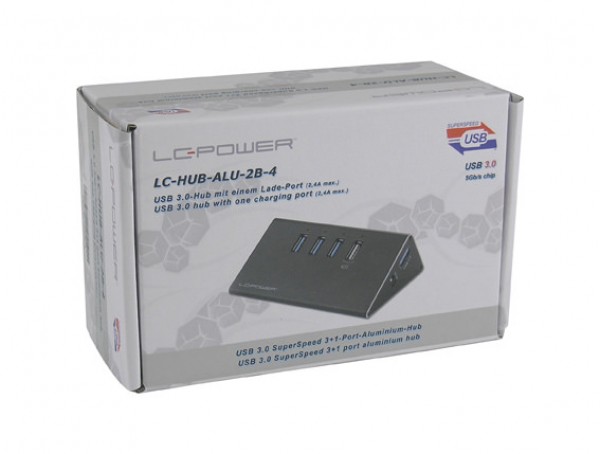 LC Power HUB LC Power LC-HUB-ALU-2B-4 USB3.0 Aluminium