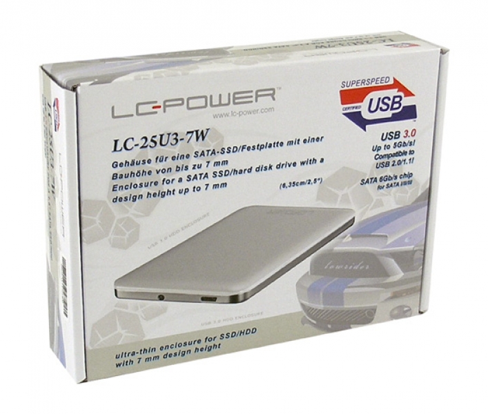LC Power HDD Rack LC Power 2.5″ LC-25U3-7W SATA White USB3