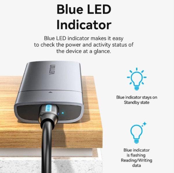 Vention SSD Rack Vention KPEH0 M.2 NGFF USB-C 3.1 Aluminium