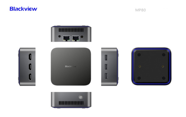 BlackView BlackView MP80 Intel N97/16GB/512GB/3xHDMI/3xUSB 3.0/2x RJ45/BT/WiFI/W11P Black