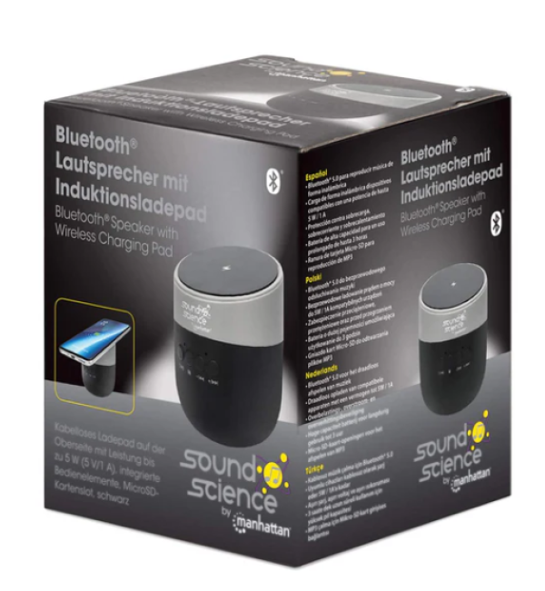 Manhattan Bluetooth zvučnik sa postoljem za punjenje Manhattan 165051, black