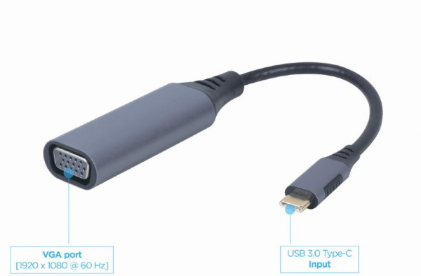 Cablexpert Adapter Cablexpert A-USB3C-VGA-01 USB-C – VGA