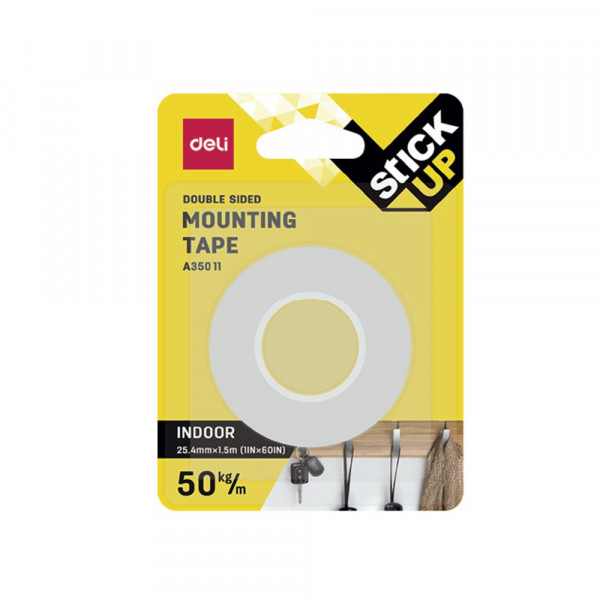 Deli Traka obostrano lepljiva montažna 25.4mm x 1.5m 50kg/m Deli