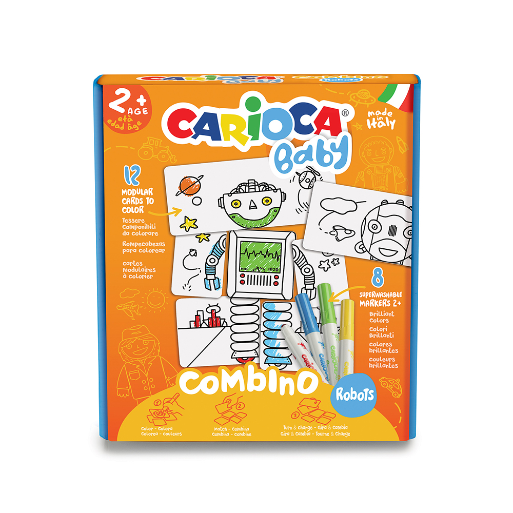 Carioca Flomaster set Carioca Combino Robots Baby 1/8 42896