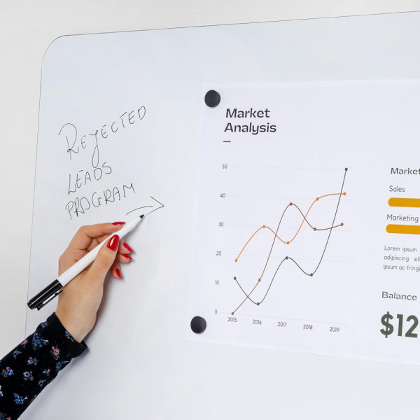 2×3 Tabla bela zidna 2×3 bez rama (frameless) 100×150 QBoard Dr Tafel