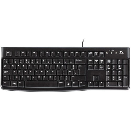 LOGITECH K120 Corded Keyboard – BLACK-tastatura crna – USB – YU