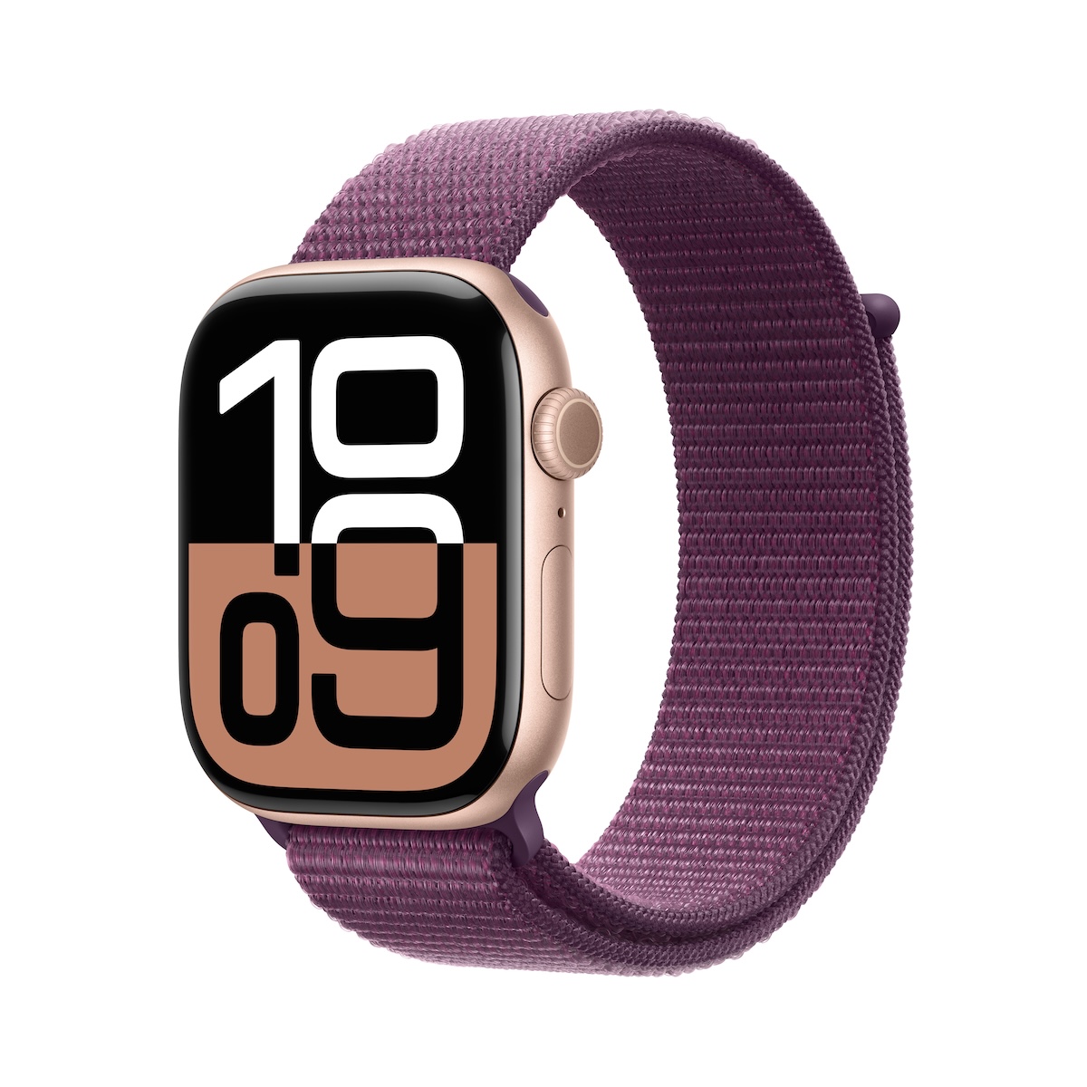 Apple Apple Watch Series 10 GPS 42mm Rose Gold Aluminium Case with Plum Sport Loop