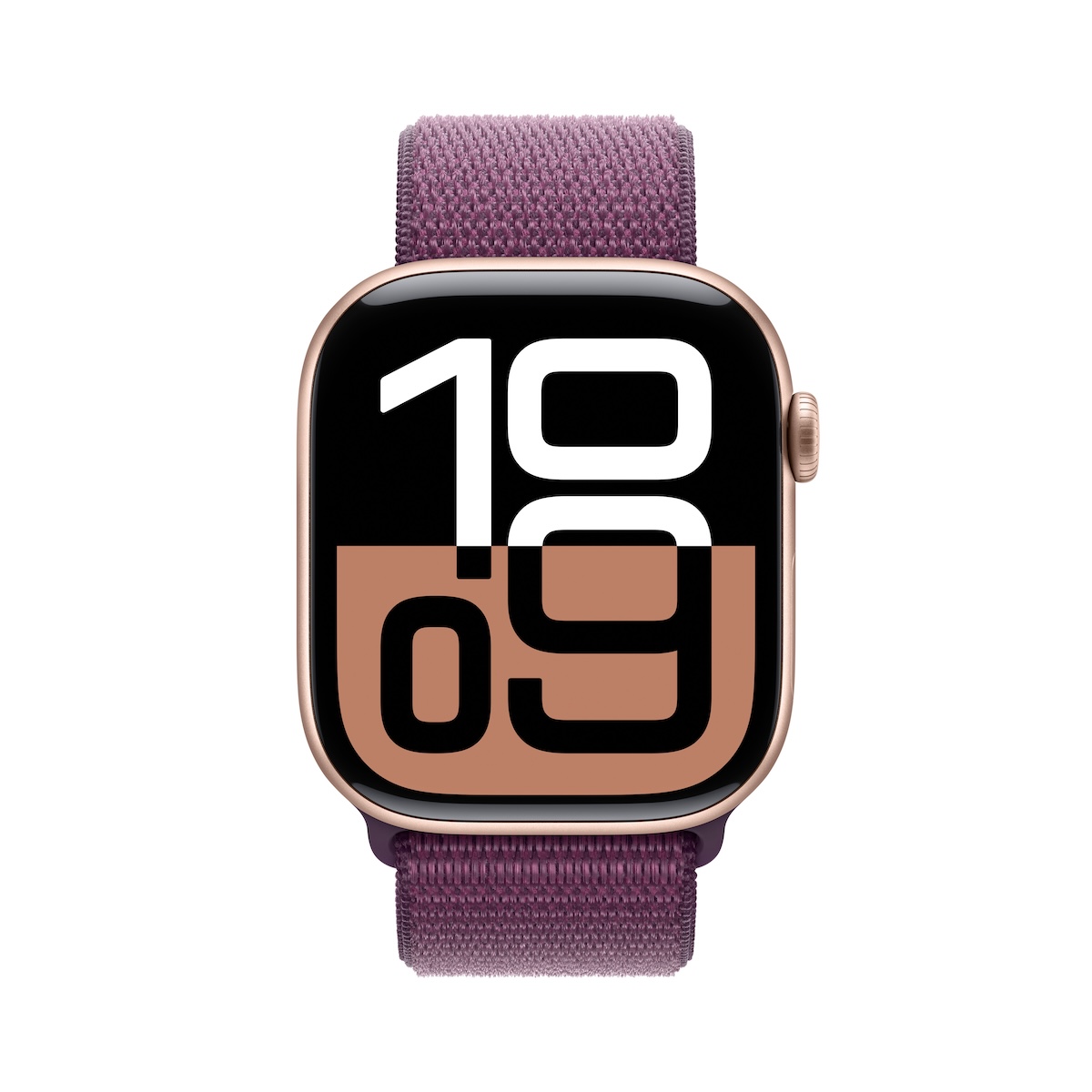 Apple Apple Watch Series 10 GPS 42mm Rose Gold Aluminium Case with Plum Sport Loop