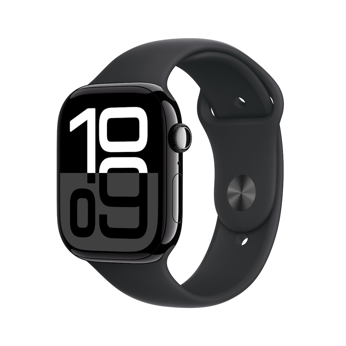 Apple Apple Watch Series 10 GPS 46mm Jet Black Aluminium Case with Black Sport Band – M/L