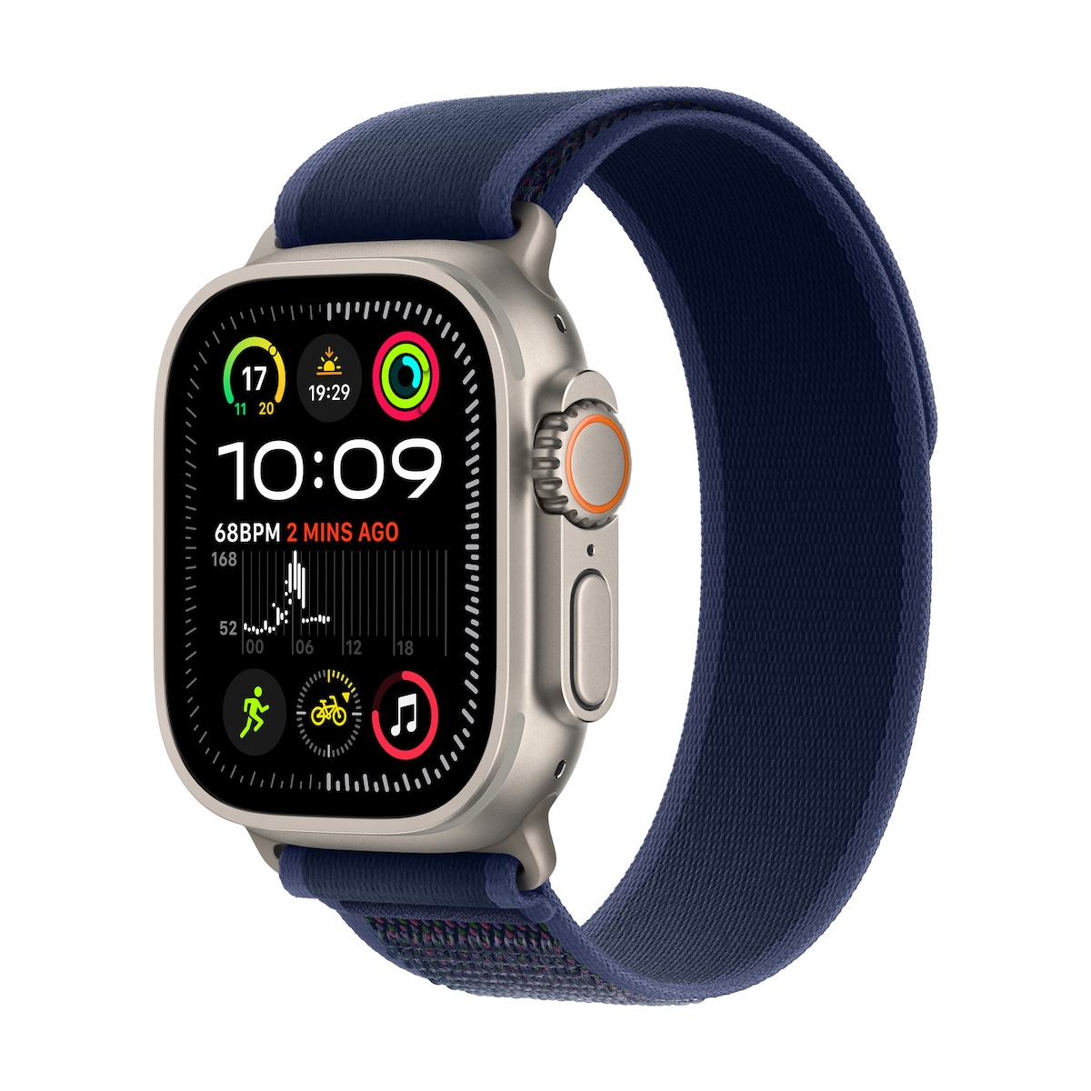 Apple Apple Watch Ultra 2 GPS + Cellular 49mm Natural Titanium Case with Blue Trail Loop – M/L