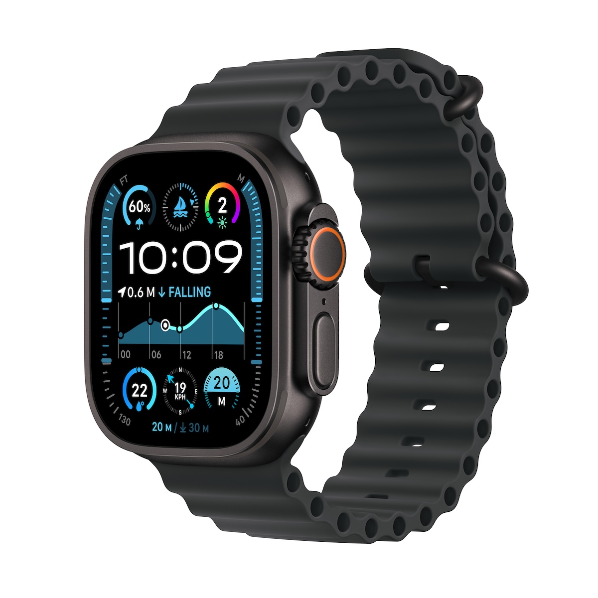 Apple Apple Watch Ultra 2 GPS + Cellular 49mm Black Titanium Case with Black Ocean Band