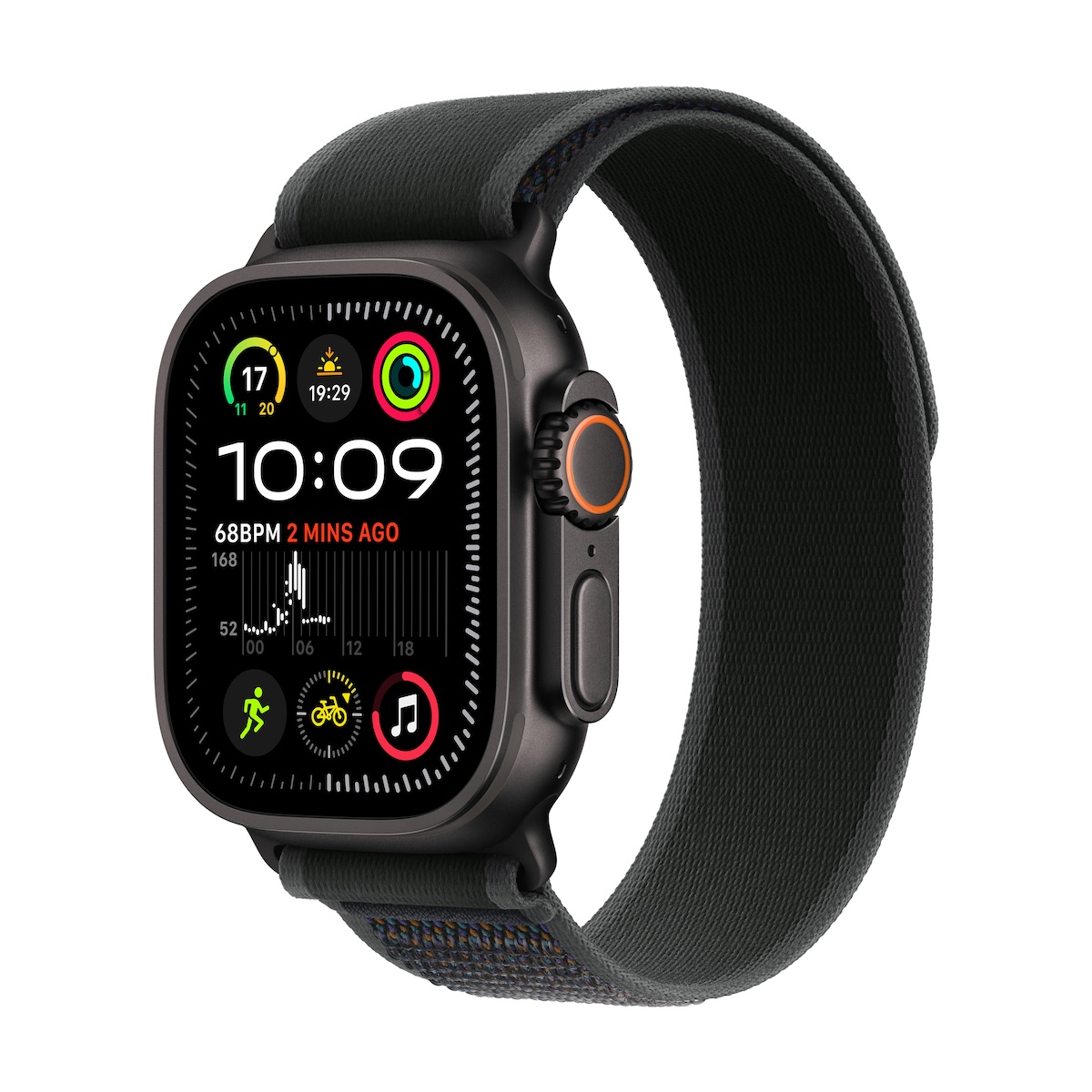 Apple Apple Watch Ultra 2 GPS + Cellular 49mm Black Titanium Case with Black Trail Loop – S/M