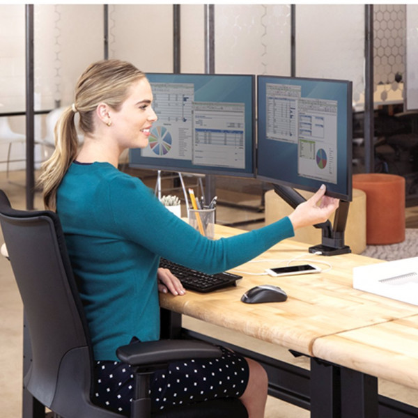 Fellowes Nosač monitora Fellowes Platinum series dual Monitor 8056301 beli