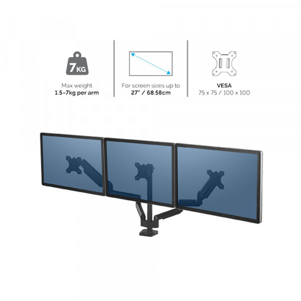 Fellowes Nosač monitora Fellowes Platinum Series trostruki 8042601 crni