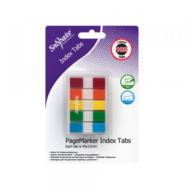 Snopake Page Marker Snopake Index Tab 45 x 12mm, mix 100 kom
