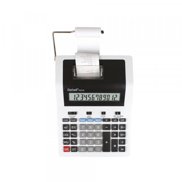 Rebel Računska mašina Rebell RE-PDC30 12 mesta sa adapterom WB bela