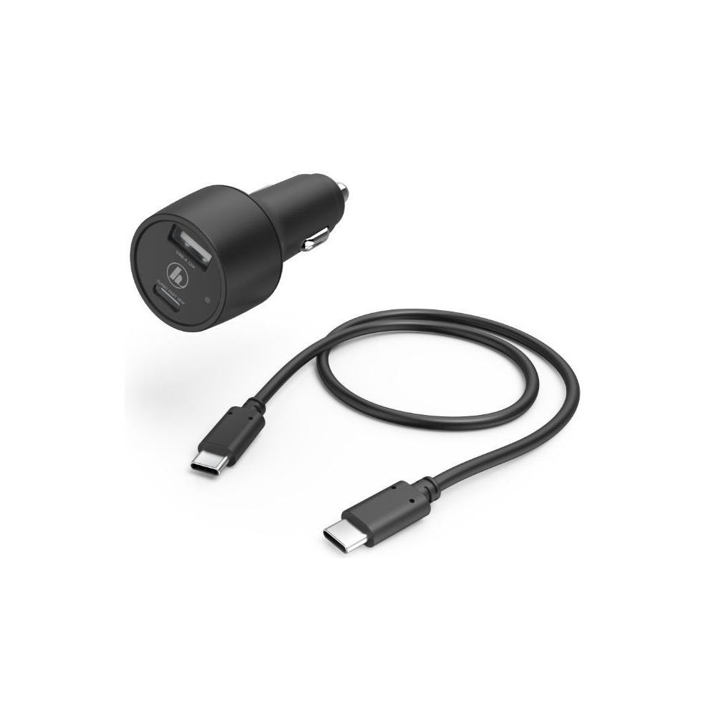HAMA Auto punjac USB-C, USB-A, PD 30W, kabl USB-C 1m
