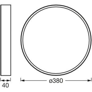 LEDVANCE EOOD OSRAM ORBIS SLIM MOIA 380MM 24W 830 BK
