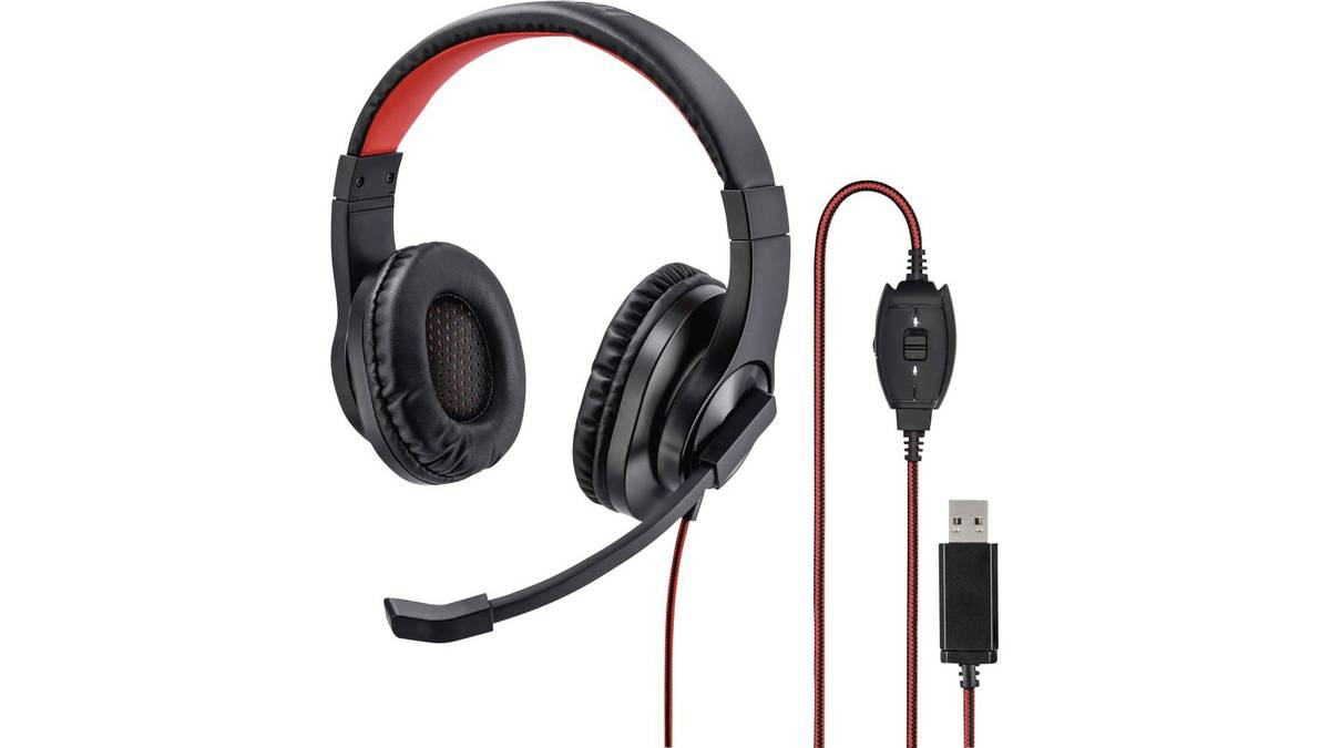 HAMA PC slusalice sa mikrofonom HS-USB400, stereo, crne