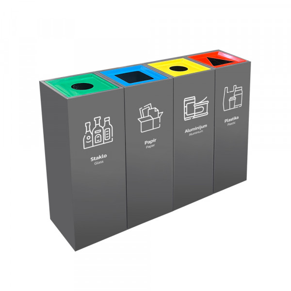 Ari Metal Set kanti za reciklažu MARK antracit 4u1